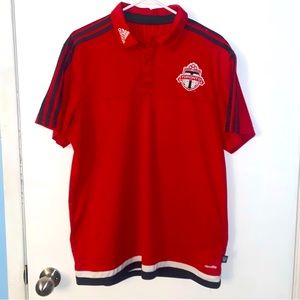 Adidas Toronto FC Soccer Polo Shirt Climalite Large